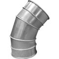 Us Duct US Duct Clamp Together 45 Deg Elbow 1.5 CLR, 10" Diameter, Galvanized, 12 Gauge REGS1045.G12